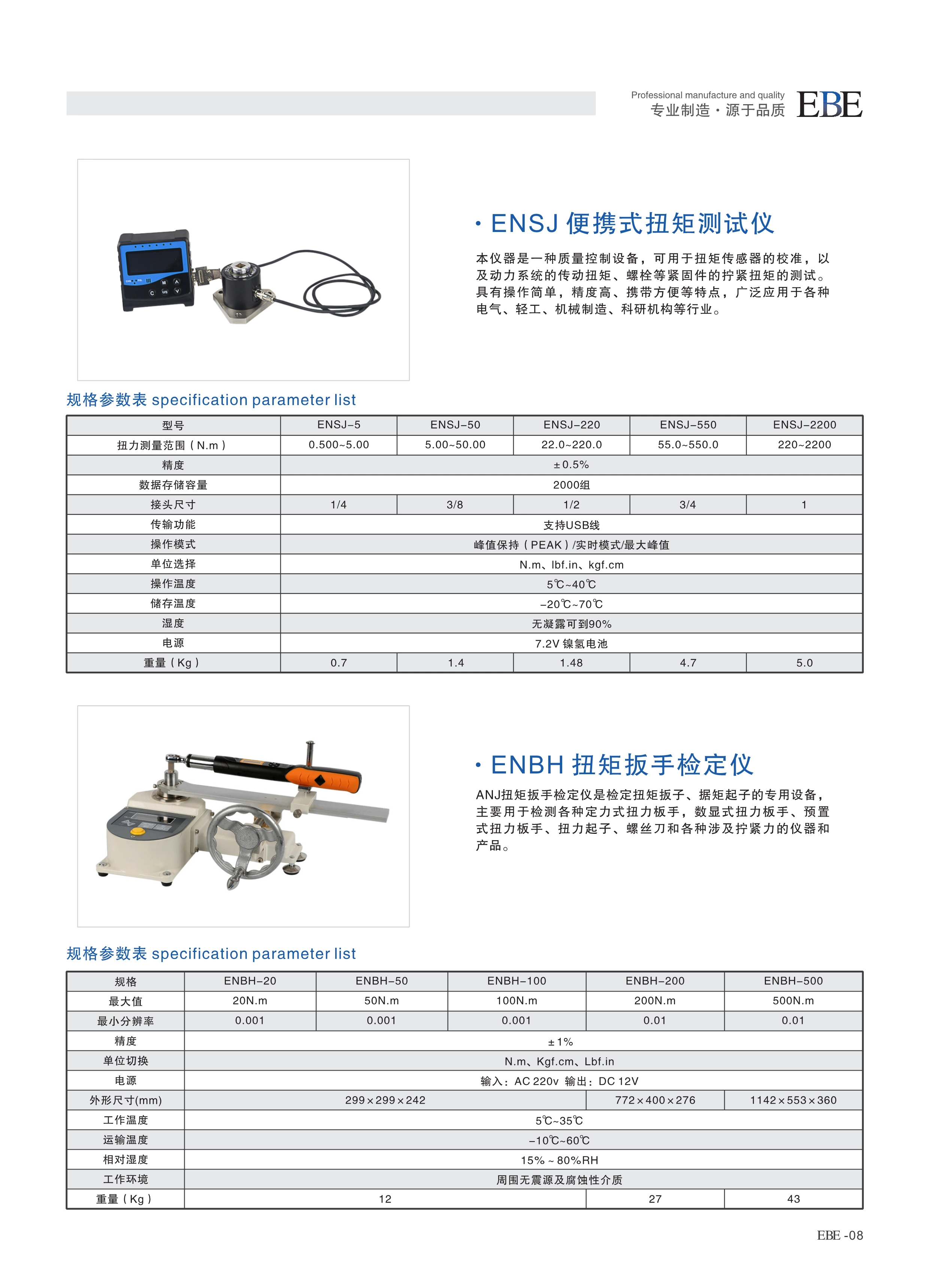 ENSJ便携式扭矩测试仪